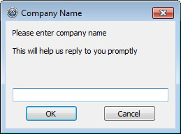 Request company name